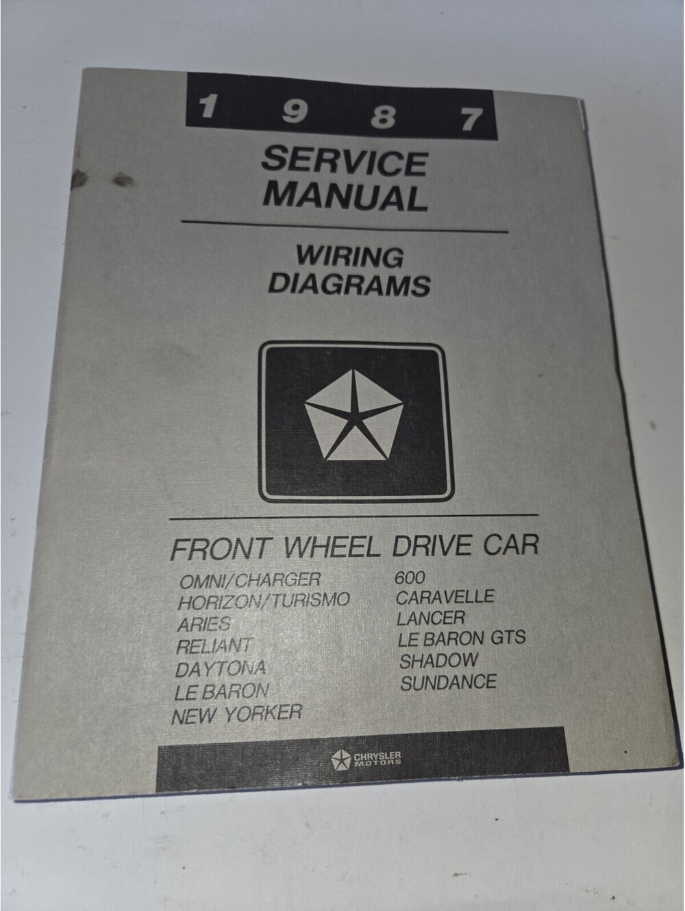 1987 Chrysler Front Wheel Drive Car Wiring Diagrams Service Manual